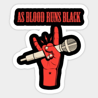 AS BLOOD RUNS BLACK BAND Sticker